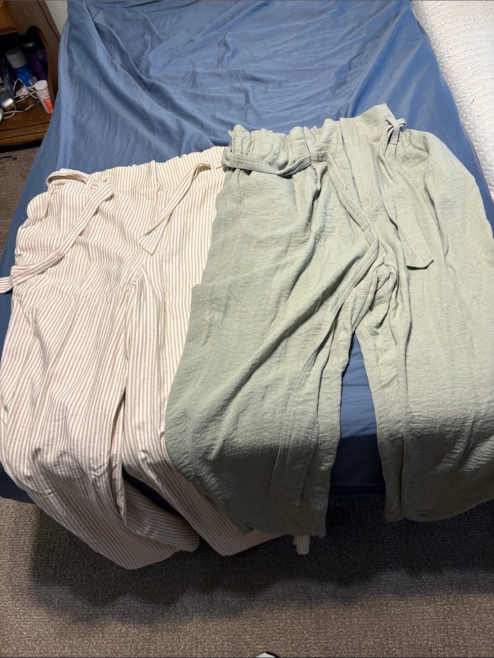 Striped Cream Pants/Maurice’s XL/a new day green  pants good condition large 2